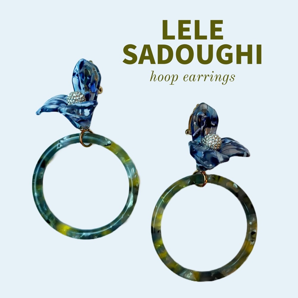 Lele Sadoughi Trillium Hoop Earrings - NWOT!